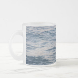 Caneca De Café Vidro Jateado Aproximação de água do mar