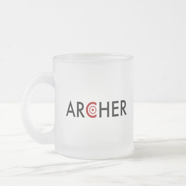 Caneca De Café Vidro Jateado Archer (Esquerda)