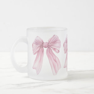 Caneca De Café Vidro Jateado Arco de coquete rosa-faísca 1rua