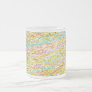 Caneca De Café Vidro Jateado Arco-Íris Artista Cores Escriváveis Padrão Drinkwa