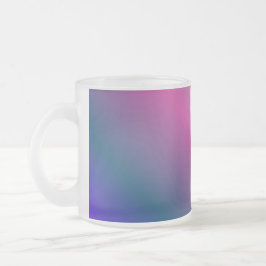Caneca De Café Vidro Jateado Arco-íris Colorido