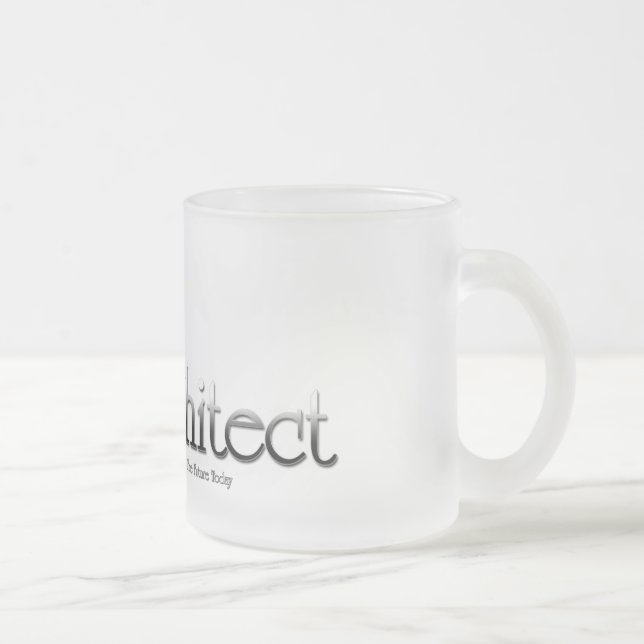 Caneca De Café Vidro Jateado Arquiteto (Direita)