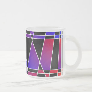 Caneca De Café Vidro Jateado Art Deco "Fraturado" por Kenneth Yoncich