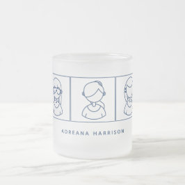 Caneca De Café Vidro Jateado Arte Moderna Mínima e Bonita