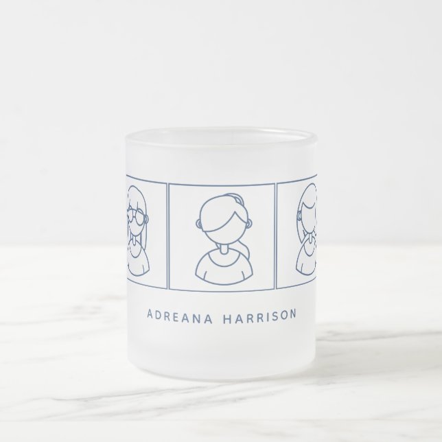 Caneca De Café Vidro Jateado Arte Moderna Mínima e Bonita (Centro)