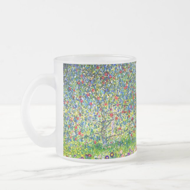 Caneca De Café Vidro Jateado Árvore da Apple Gustav Klimt (Esquerda)
