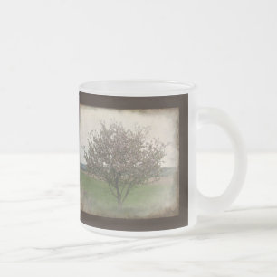 Caneca De Café Vidro Jateado Árvore de Maçã em Bloom