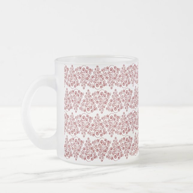 Caneca De Café Vidro Jateado Árvore de Natal Curleque (Esquerda)
