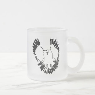 Caneca De Café Vidro Jateado asa de pássaros asas animais penas parque ao ar li