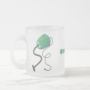 Caneca De Café Vidro Jateado Aspirador fofo desenho animado humor