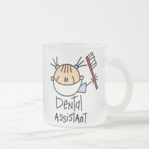 Caneca De Café Vidro Jateado Assistente dental