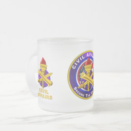 Caneca De Café Vidro Jateado Assuntos Civis do Exército