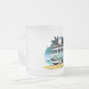 Caneca De Café Vidro Jateado Autocarrota de Acampamento