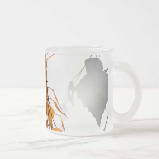 Caneca De Café Vidro Jateado Autumn Leaves 2 (Direita)
