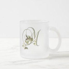 Caneca De Café Vidro Jateado Aves canoras M inicial