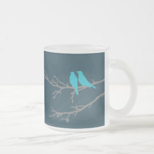Caneca De Café Vidro Jateado aves mods
