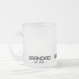 Caneca De Café Vidro Jateado Avô Estabelecido Novo Presente de Avô