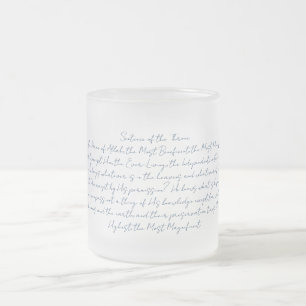 Caneca De Café Vidro Jateado Ayatul Kursi