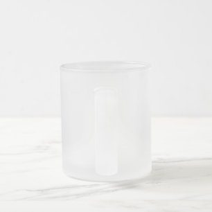 Caneca De Café Vidro Jateado Azul aniversário de 40 décadas
