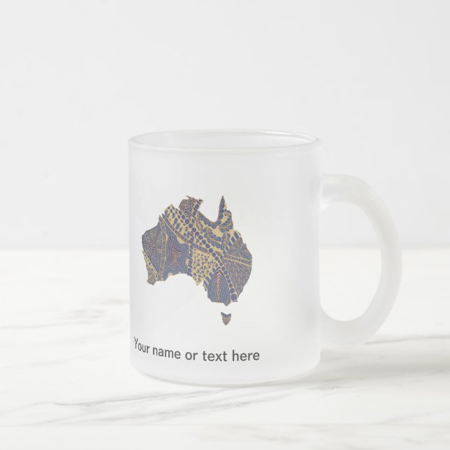 Caneca De Café Vidro Jateado Azul-bronzeado-do-rabo-australiano (Direita)