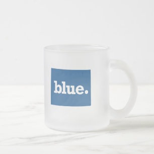 CANECA DE CAFÉ VIDRO JATEADO AZUL COLORADO ESTADO