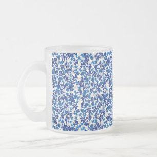 Caneca De Café Vidro Jateado Azul de Liberdade 2