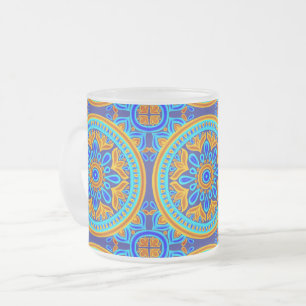 Caneca De Café Vidro Jateado azulejo italiano