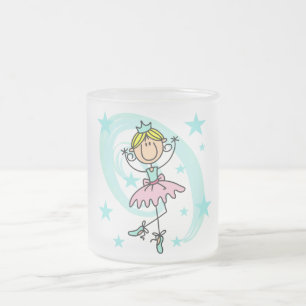 Caneca De Café Vidro Jateado Bailarina - Camisetas e Presentes Loiras