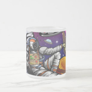 Caneca De Café Vidro Jateado Balão