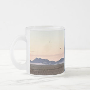 Caneca De Café Vidro Jateado Balões De Ar Quente Sobre Sossusvlei