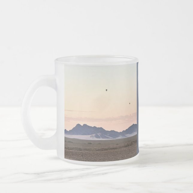 Caneca De Café Vidro Jateado Balões De Ar Quente Sobre Sossusvlei (Esquerda)