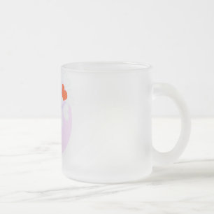 Caneca De Café Vidro Jateado Balões do Coração