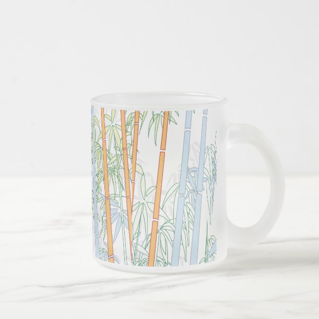 Caneca De Café Vidro Jateado Bambu 3 (Direita)