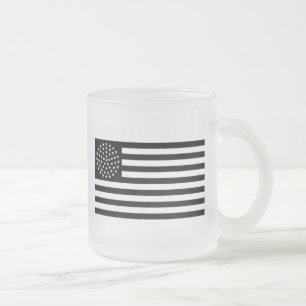 Caneca De Café Vidro Jateado Bandeira dos EUA de 51 estrelas