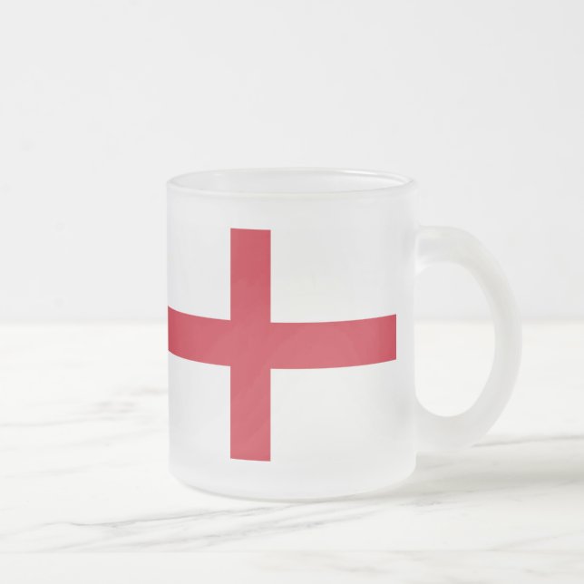 Caneca De Café Vidro Jateado Bandeira Inglaterra (Direita)