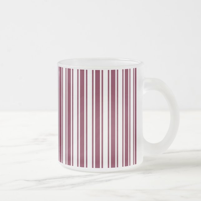 Caneca De Café Vidro Jateado Banheiras vermelhas e brancas de doce (Direita)