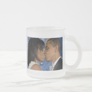 Caneca De Café Vidro Jateado Barack Obama