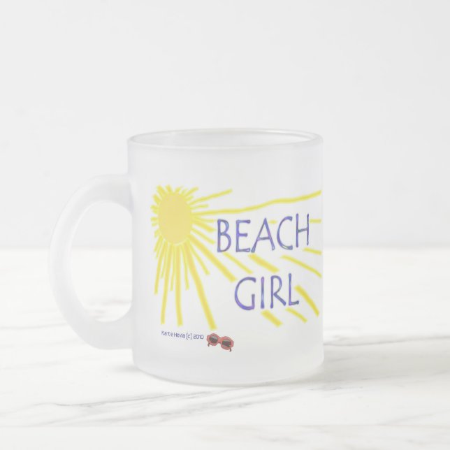 Caneca De Café Vidro Jateado Beach Girl (Esquerda)
