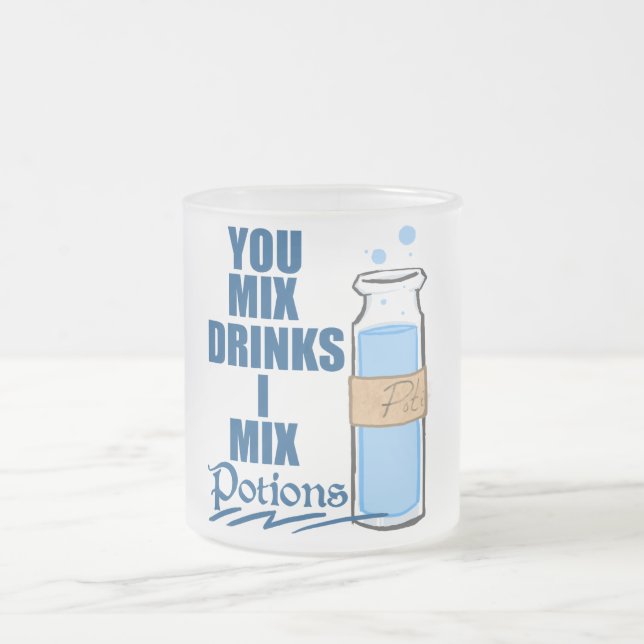 Caneca De Café Vidro Jateado Bebedor da poção (Centro)