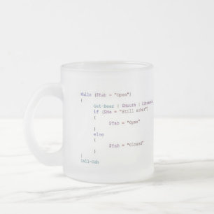 Caneca De Café Vidro Jateado Beber para o Powershell Scripter