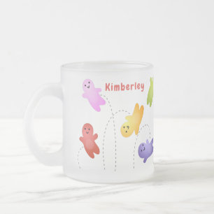 Caneca De Café Vidro Jateado Bebês geleia bonitos doces doces desenhos animado