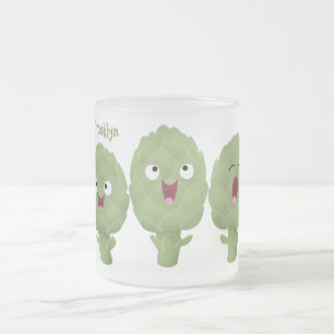 Caneca De Café Vidro Jateado Bela canção de alcachofras