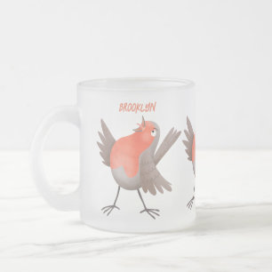Caneca De Café Vidro Jateado Bela fotografia de pássaro latino