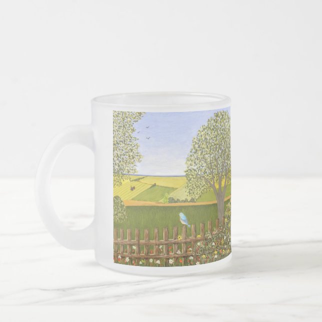 Caneca De Café Vidro Jateado Bela Vista (Esquerda)