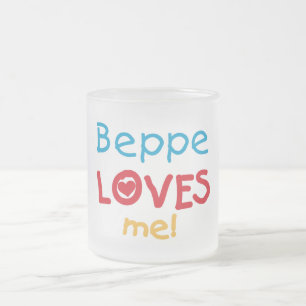 Caneca De Café Vidro Jateado Beppe me ama T-shirts e presentes