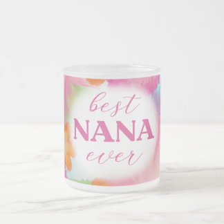Caneca De Café Vidro Jateado Best Nana Ever Sublimation-25972