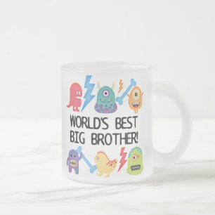 Caneca De Café Vidro Jateado Big brother do mundo dos monstro o melhor