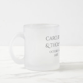 Caneca De Café Vidro Jateado Black & White Pearl Champagne Glass Wedding