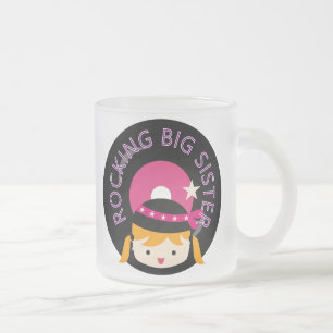 Caneca De Café Vidro Jateado Blond Rocking Big Sister