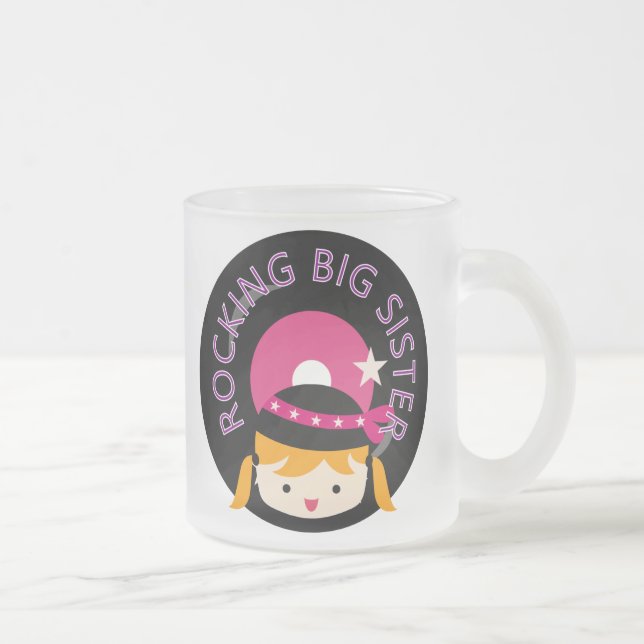 Caneca De Café Vidro Jateado Blond Rocking Big Sister (Direita)